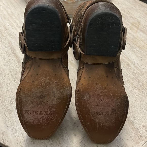 STETSON Men’s Outlaw Bad Guy Harness Boots Tru X Lug Sole Handcrafted Tan Size 9 - Picture 14 of 16